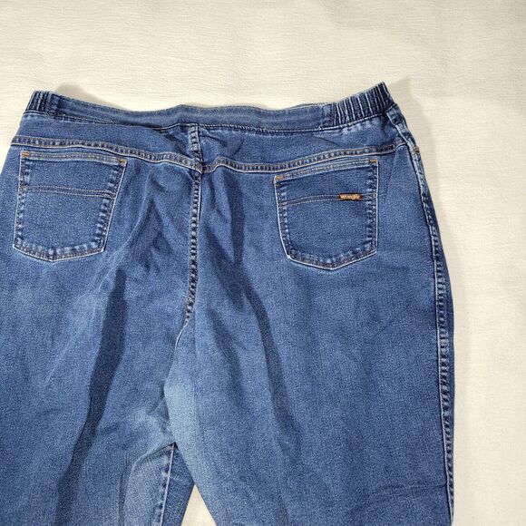 Wrangler Jeans Women Size 32W Blue Denim Straight Leg Carpenter Jeans Plus Size - Picture 13 of 14